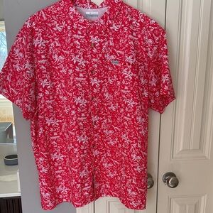 Columbia Red/White Island themed Men's PFG Shirt